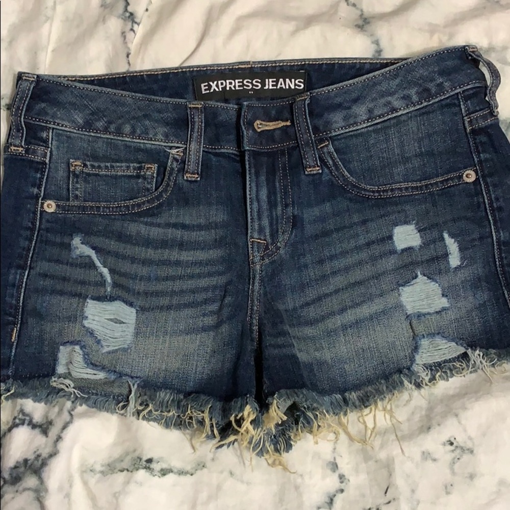 Ripped “Shortie” Jeans by Express